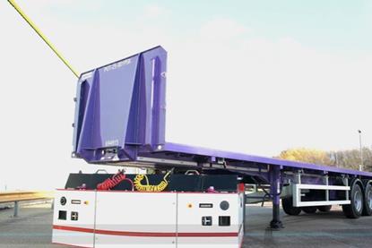 The ANT Machines robot pictured moving a trailer