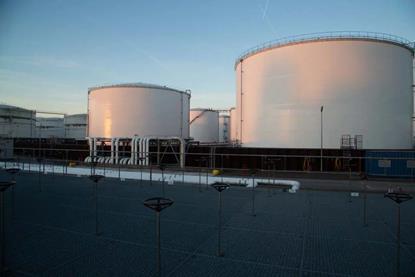 Gas tanks at the Port of Amsterdam
