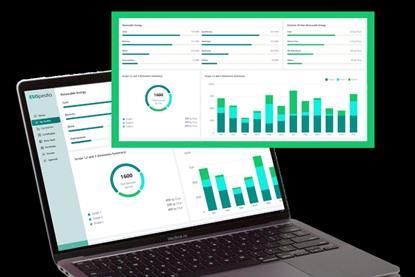 The image shows the ESGpedia data analytics dashboard