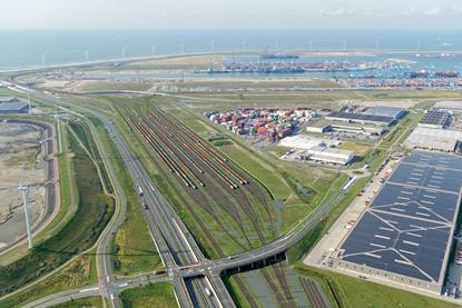 Artist's impression of the Maasvlakte Zuid Railway Yard