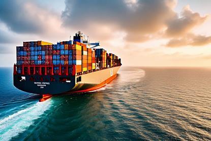 container ship at sea