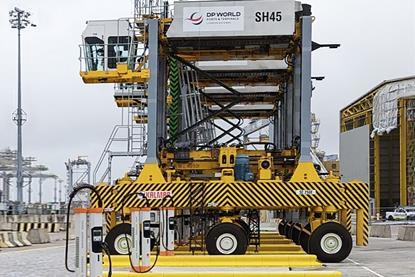 The image shows Kempower Satellites on the quayside at London Gateway