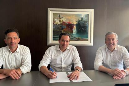(l-r) Gordon Friza, CFO driveMybox; Constantinos Mouskos, CEO driveMybox Greece and Patrick Jandt, CEO driveMybox