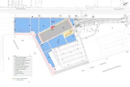 Plan of the future NYK vehicle terminal on Príncep d'Espanya wharf at the Port of Barcelona