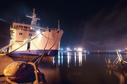 'Africa Mercy' ship docked at the Port of Point-Noire in Congo