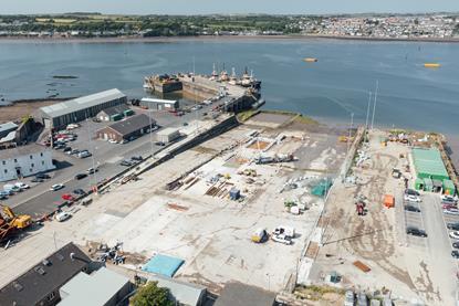 An extended slipway has been constructed at Pembroke Port