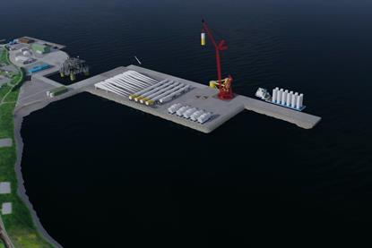 A rendering of an expansion project at the Port of Cromarty Firth