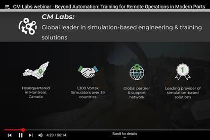 The image shows the CM Labs hosted webinar in action