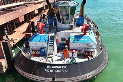 The tugboat WS Rosalvo on the quayside at the Port of Açu