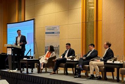 The green financing panel discussion at the Green Ports & Shipping Congress