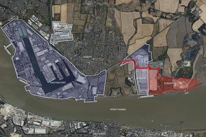 Plan for the Tilbury3 expansion at the Port of Tilbury on the Thames