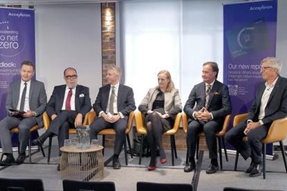IAPH’s Managing Director Patrick Verhoeven (second from left) at yesterday’s Accelleron event at LISW