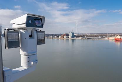 Axis Q8752 Bispectral PITZ overlooking the Detroit River