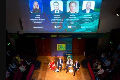 The image shows speakers at the recent EVA Expo in London