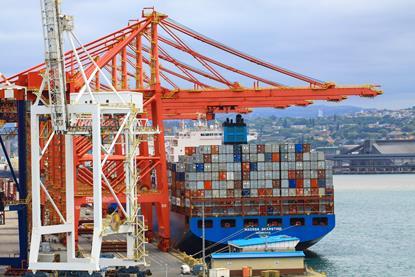 port with container ship