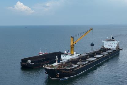 A Nemag grab onboard a barge