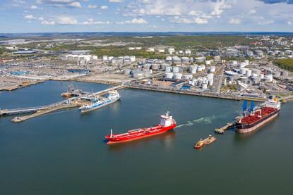 fuel tanks at the Port of Gothenburg