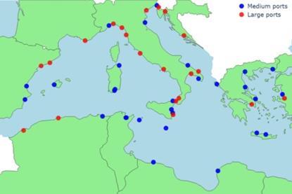 Fig. 3 depicts a map of the ports under investigation for a hydrogen-based decarbonisation path.