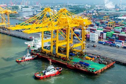 Johor Port New Quay Cranes