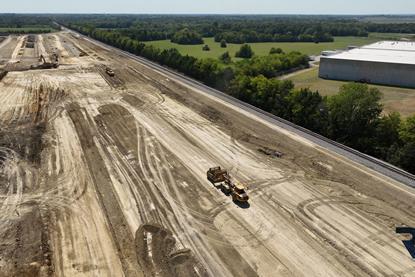 Aerial shot of building the Montgomery ICTF