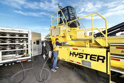 Hyster hydrogen container handler