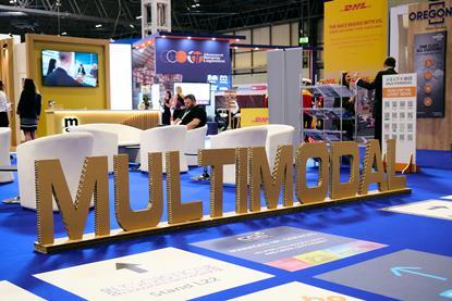 scene from Multimodal 2025 at the NEC in Birmingham. A big sign says MULTIMODAL with people in the background