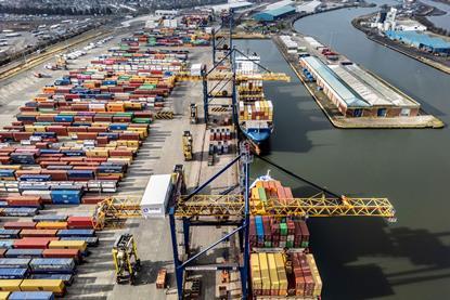 Grangemouth Container Terminal from the air