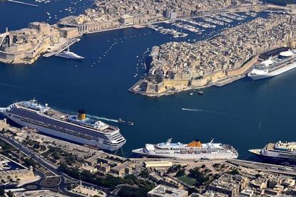 Port of Valletta in Malta