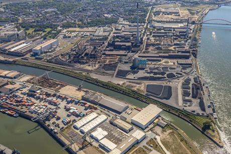 A aerial shot of duisport