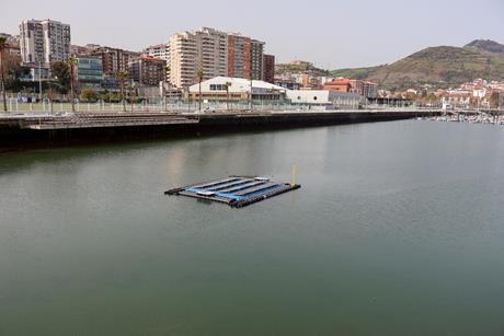 A floating PV array at the Port of Bilbao