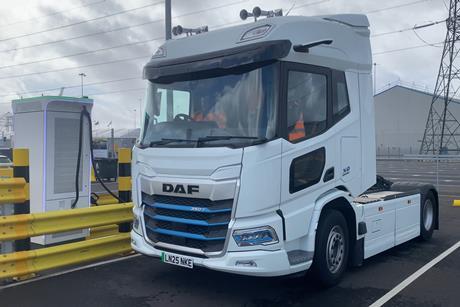 Electric HGV at the Port of Southampton