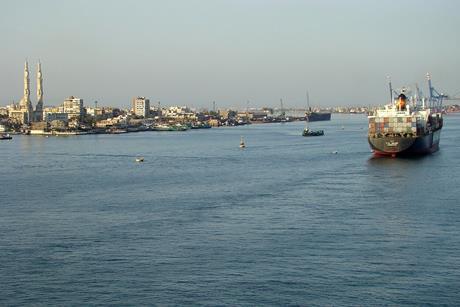 The Suez Canal at Port Said