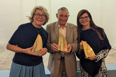 Chris Wooldridge chairman and moderator of GreenPort Congress, Isabelle Ryckbost, secretary general ESPO and Lamia Kerdjoudj, secretary general of FEPORT