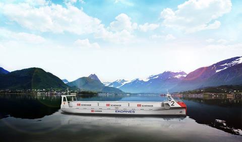 DB Schenker said its fully electric vessel includes a unique design making it the vessel first of its kind in the world