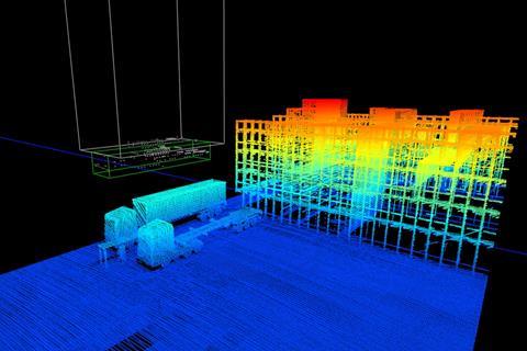 An image of a LiDAR scan