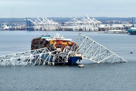 The Francis Scott Key Bridge collapsed when it was hit by the container ship, 'Davi'