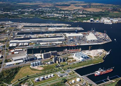 Aerial image of the Port of Rostock