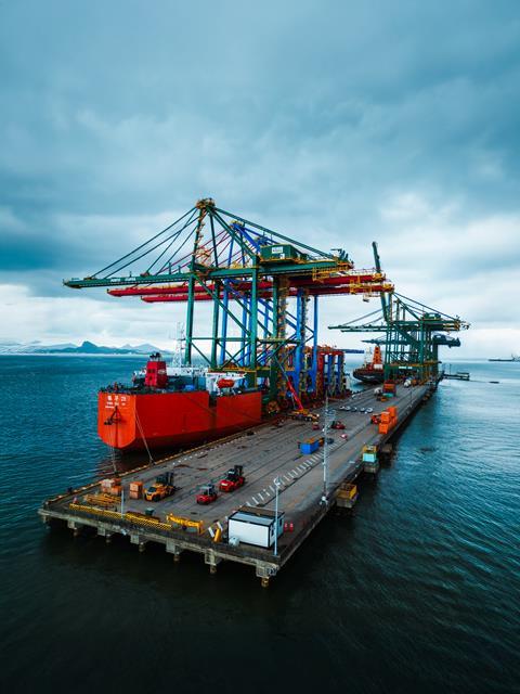 ship-to-shore cranes at Porto Itapoa