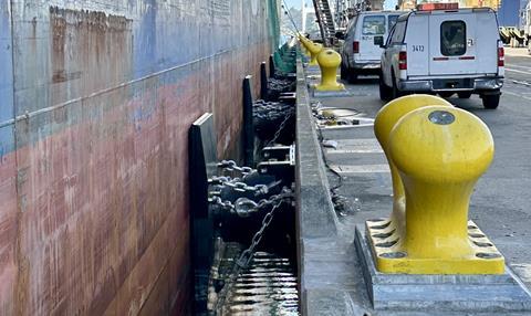 ShibataFenderTeam bollards at the Port of Oakland
