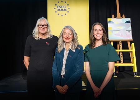 Shoreham Port's Sara Bassett, deputy CEO and finance director; Catherine May, board chair and Nicky Brown, safety and operations director