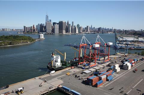 Off road: forward-thinking cross harbour service links New York's Red Hook Container Terminal by water to New Jersey. Credit: Red Hook Terminal