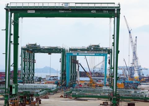 Terex's RTGs are designed in the E-RTG variant so are powered with electricity from the terminal's electricity supply