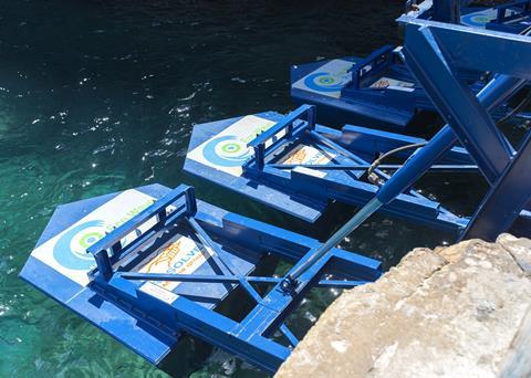 Three of the Eco Wave Power Floaters