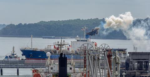 It's not clear where emissions from ships fit into a port's clean air strategy
