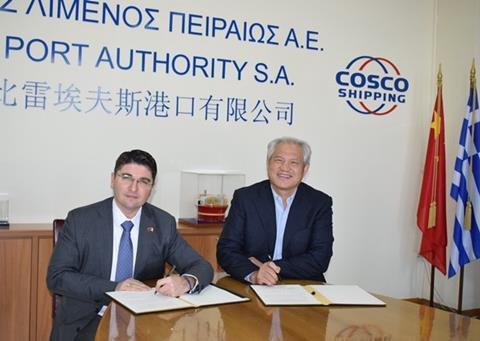 (L to R) Pino Musolino and Captain Fu Chengqiu