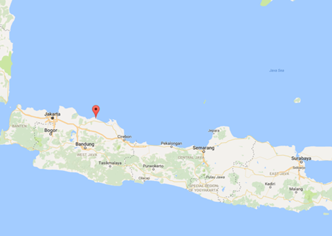 A screengrab of the location of Patimban. Image: Google Maps