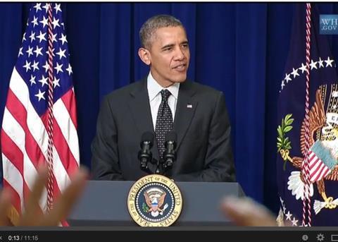President Obama has cleared the US water act. Credit: Youtube