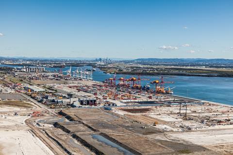 The Port of Brisbane quayline where, by 2014, all three stevedores in operation will have automated container handling equipment