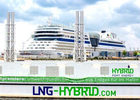 ‘AIDAsol’ has become the first cruise ship to connect to shore side power using Becker Marine Systems’ HUMMEL LNG Hybrid Barge