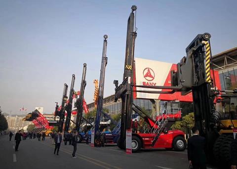 Sany reportedly signed contracts for 58 units of different models at the launch ceremony
